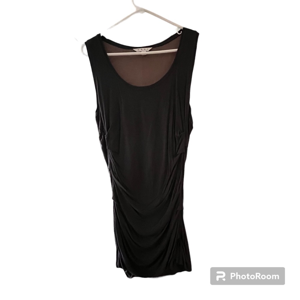 Cabi women’s medium dark grey ruched tunic. Hides all the flawed!